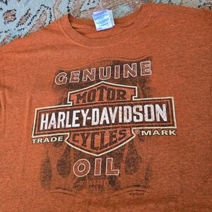 Harley-Davidson Genuine Motorcycles Orange Graphic Tee